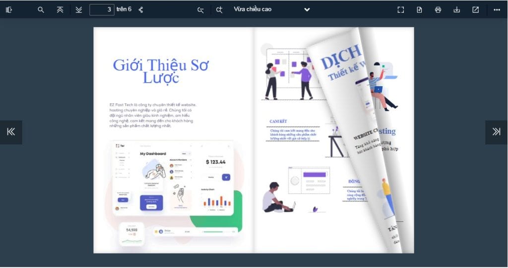 EZ Fast Tech Thiết kế website & phần mềm - Dịch Vụ - Dịch vụ Flipbook