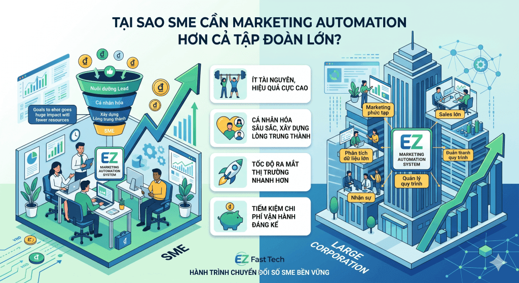 Hình ảnh về thiết kế website và phần mềm tối ưu marketing tự động cho doanh nghiệp nhỏ.