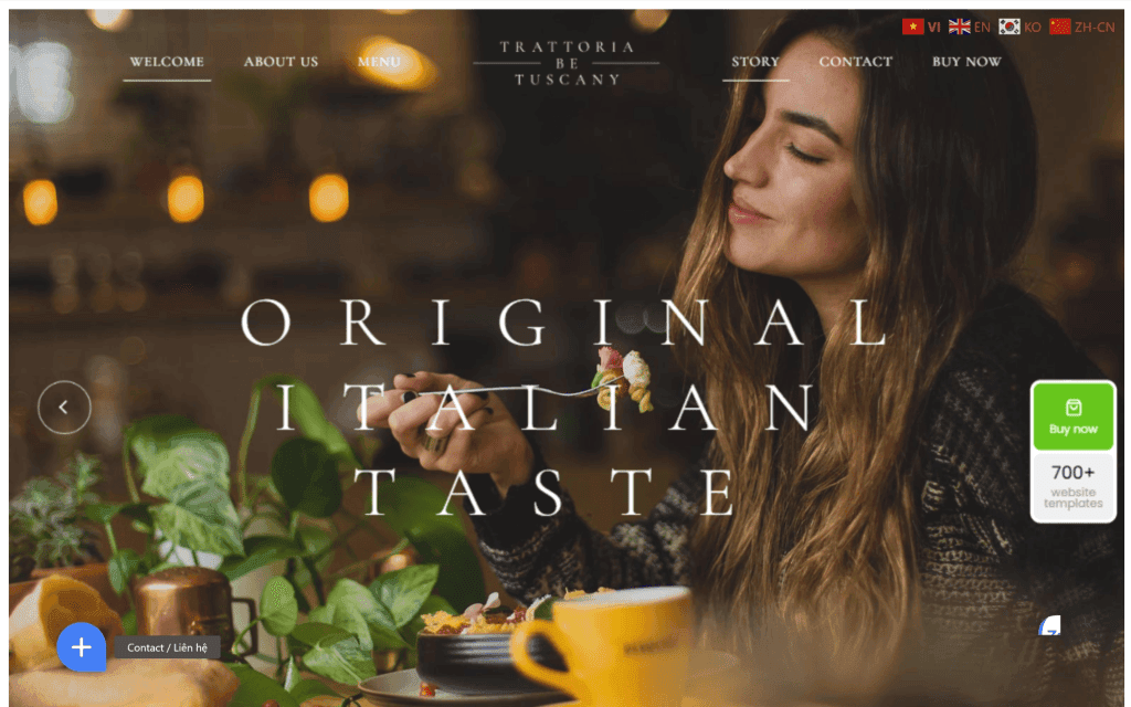 Xây Dựng Website Ngành F&B: Từ Trải Nghiệm Thực Khách Đến Hệ Thống Vận Hành 4 Hình ảnh khách hàng thưởng thức món ăn Ý truyền thống tại nhà hàng, thể hiện không gian ấm cúng và c.