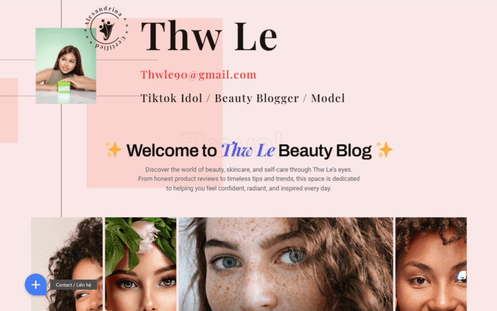 Thiết kế website cá nhân chuyên nghiệp, sáng tạo, phù hợp thương hiệu cá nhân và phát triển thương h.