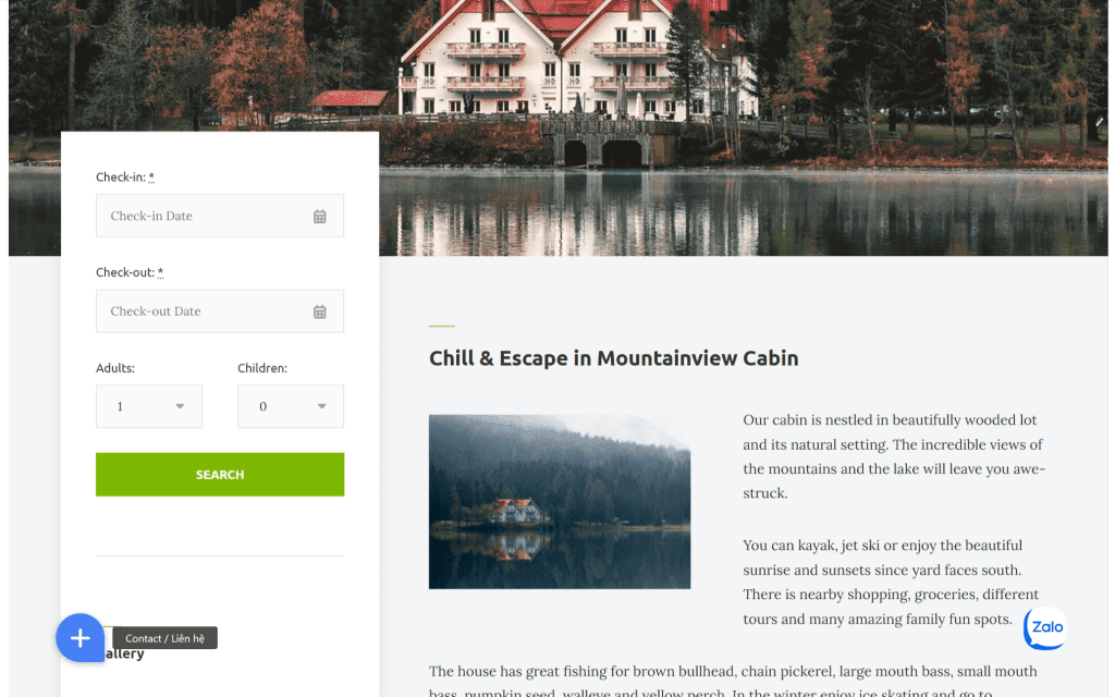Thiết Kế Website Khách Sạn, Resort, Homestay: Bí Quyết Tăng Trưởng Đặt Phòng Trực Tiếp 2 Hình ảnh website dịch vụ lưu trú: khách sạn, resort, homestay đẹp, chuyên nghiệp, thu hút khách hàng.