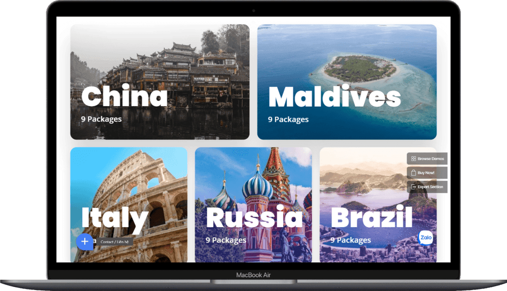 EZ Fast Tech Thiết kế website & phần mềm - Demo – Mẫu web tham khảo - Website Du lịch & Lữ Hành