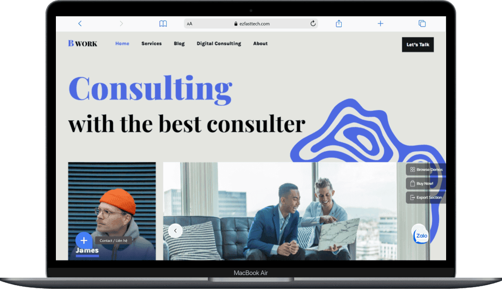 EZ Fast Tech Thiết kế website & phần mềm - Demo – Mẫu web tham khảo - Website Dịch Vụ