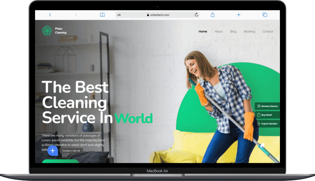 EZ Fast Tech Thiết kế website & phần mềm - Demo – Mẫu web tham khảo - Website Dịch Vụ