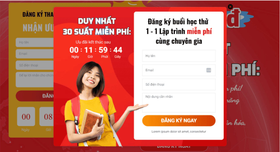 Hình ảnh mô tả mẫu landing page thiết kế chuyên nghiệp, thu hút khách hàng và tăng chuyển đổi cho do.