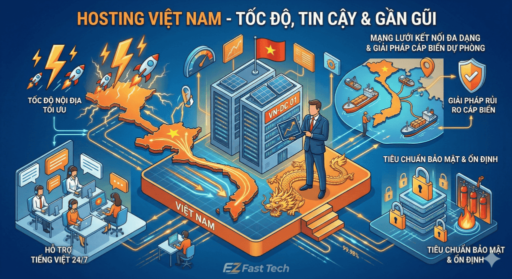 Dịch vụ hosting máy chủ Việt Nam và Singapore, giải pháp tối ưu cho doanh nghiệp phát triển trực tuy.