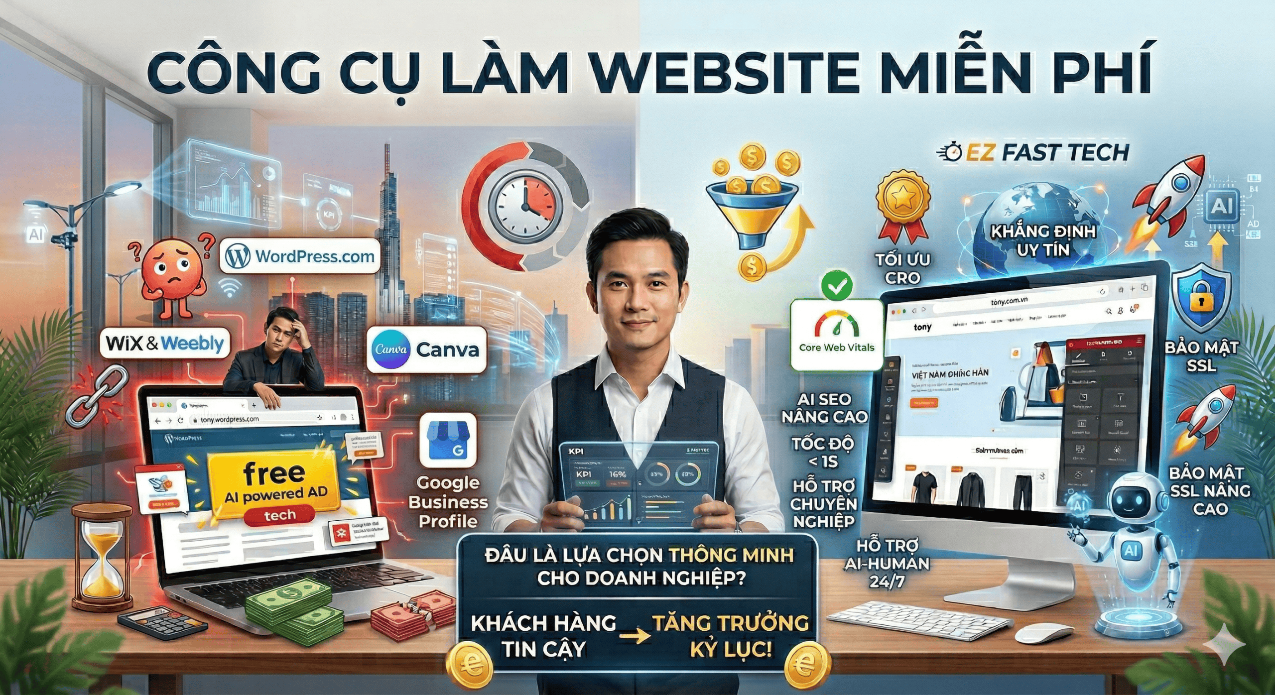 Thiết kế website miễn phí, phần mềm chuyên nghiệp, tối ưu SEO, bảo mật cao, phù hợp doanh nghiệp và.