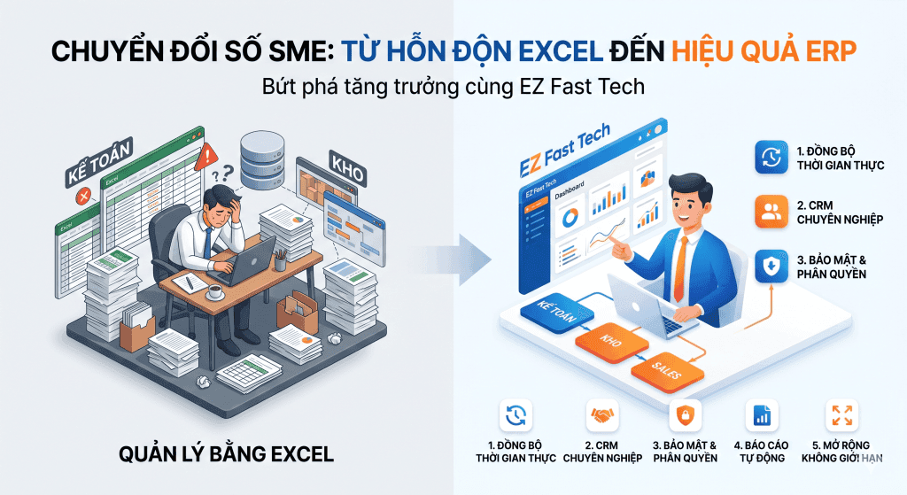 Phần Mềm ERP Là Gì? Tại Sao SME Không Nên Quản Lý Bằng Excel 1 ERP là gì