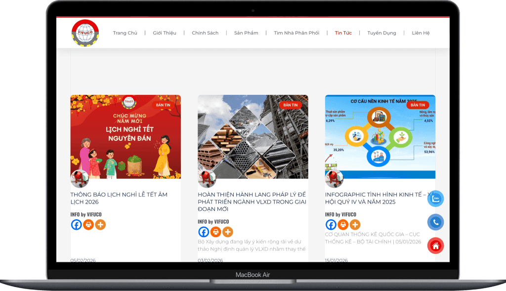 EZ Fast Tech Thiết kế website & phần mềm - Dự Án VIFUCO
