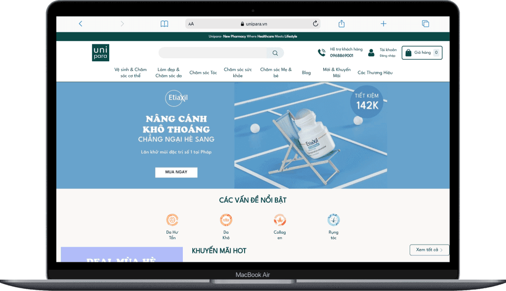 EZ Fast Tech Thiết kế website & phần mềm - Dự Án Unipara