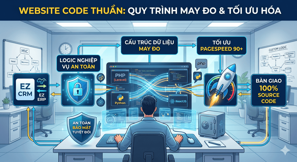 EZ Fast Tech Thiết kế website & phần mềm - So Sánh Website Code Thuần Và WordPress: Lựa Chọn Nào Tối Ưu Cho Doanh Nghiệp?