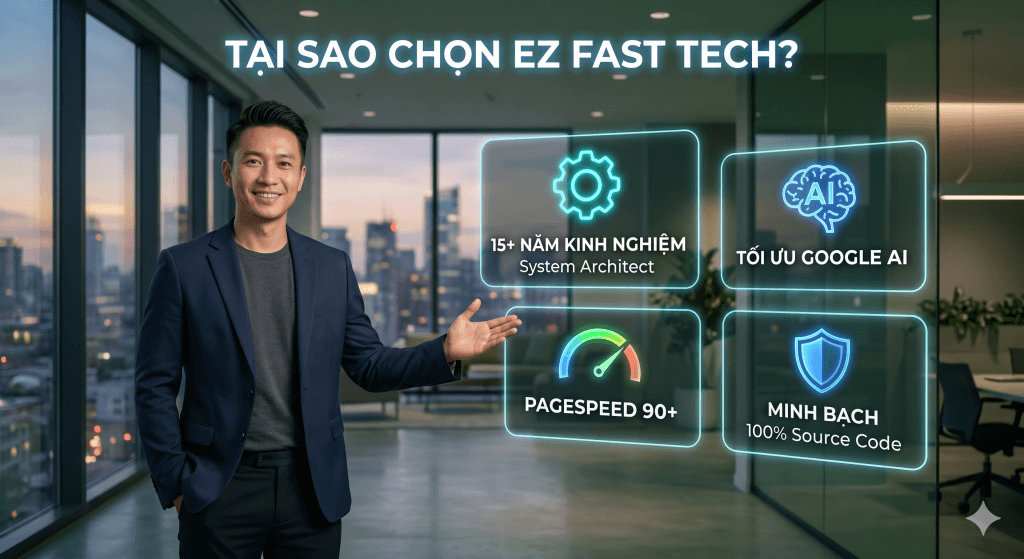 EZ Fast Tech Thiết kế website & phần mềm - Bí Quyết Tối Ưu Website Đạt Google PageSpeed 90+