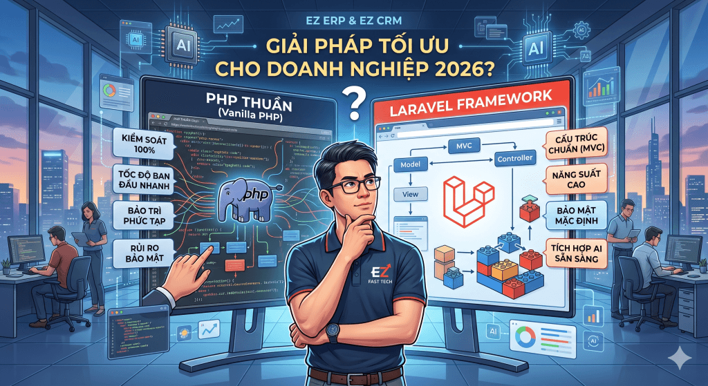 So Sánh Laravel Và PHP Thuần: Giải Pháp Nào Tối Ưu Cho Phần Mềm Doanh Nghiệp? 1 Laravel và PHP thuần