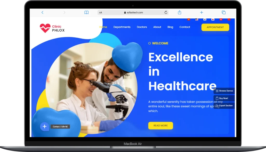EZ Fast Tech Thiết kế website & phần mềm - Thiết Kế Website Phòng Khám: Xây Dựng Hình Ảnh Y Tế Chuyên Nghiệp Trực Tuyến