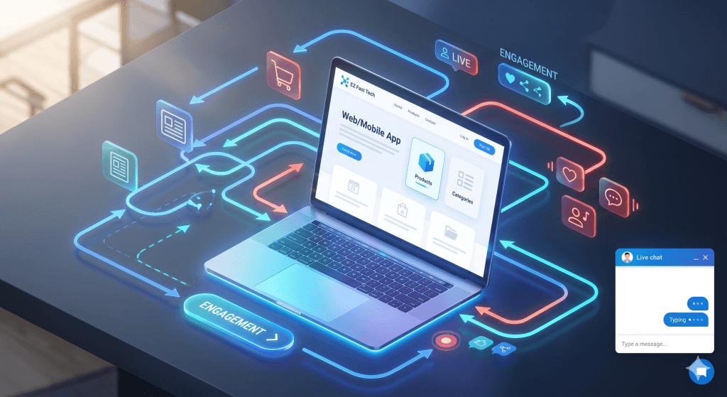 EZ Fast Tech Thiết kế website & phần mềm - Tuyệt Chiêu Giữ Chân Khách Hàng Ở Lại Website Lâu Hơn Để Bứt Phá Doanh Thu