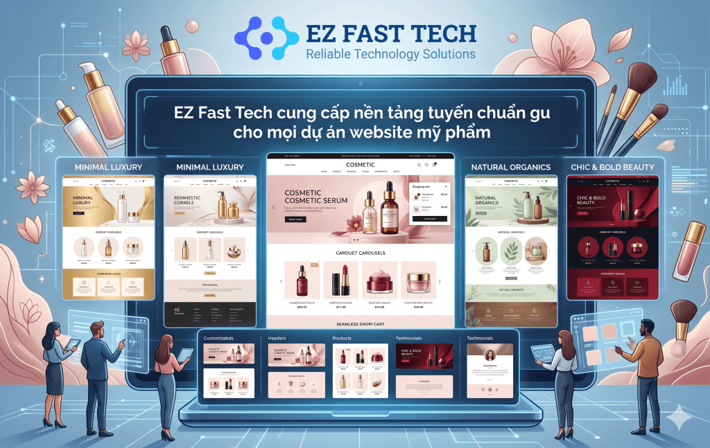 EZ Fast Tech Thiết kế website & phần mềm - Thiết Kế Website Bán Mỹ Phẩm: Xây Dựng Cửa Hàng Trực Tuyến Chuyên Nghiệp, Hút Khách Tự Động