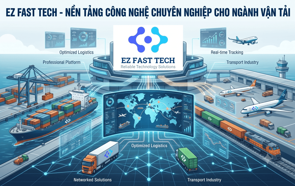 EZ Fast Tech Thiết kế website & phần mềm - Website Ngành Vận Tải Và Logistics Chuyên Nghiệp