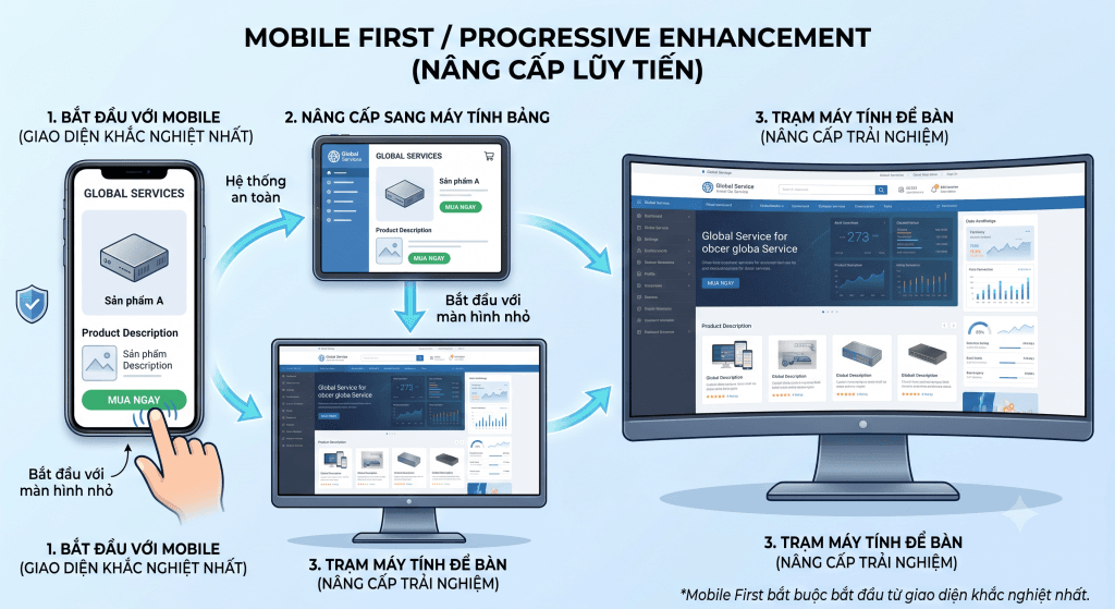 EZ Fast Tech Thiết kế website & phần mềm - Mobile First Hay Desktop First: Đâu Là Giải Pháp Thiết Kế Responsive Tối Ưu Nhất?