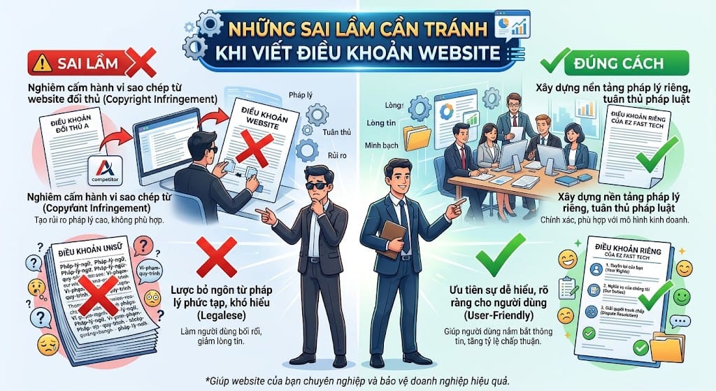 EZ Fast Tech Thiết kế website & phần mềm - Điều Khoản Sử Dụng Website - "Lá Chắn" Pháp Lý Mọi Doanh Nghiệp Cần có