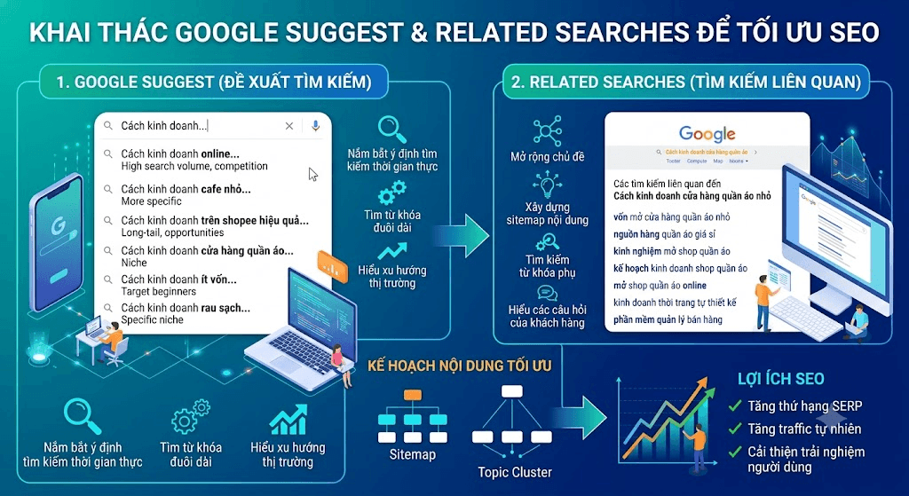 Google Suggest & Related Searches 