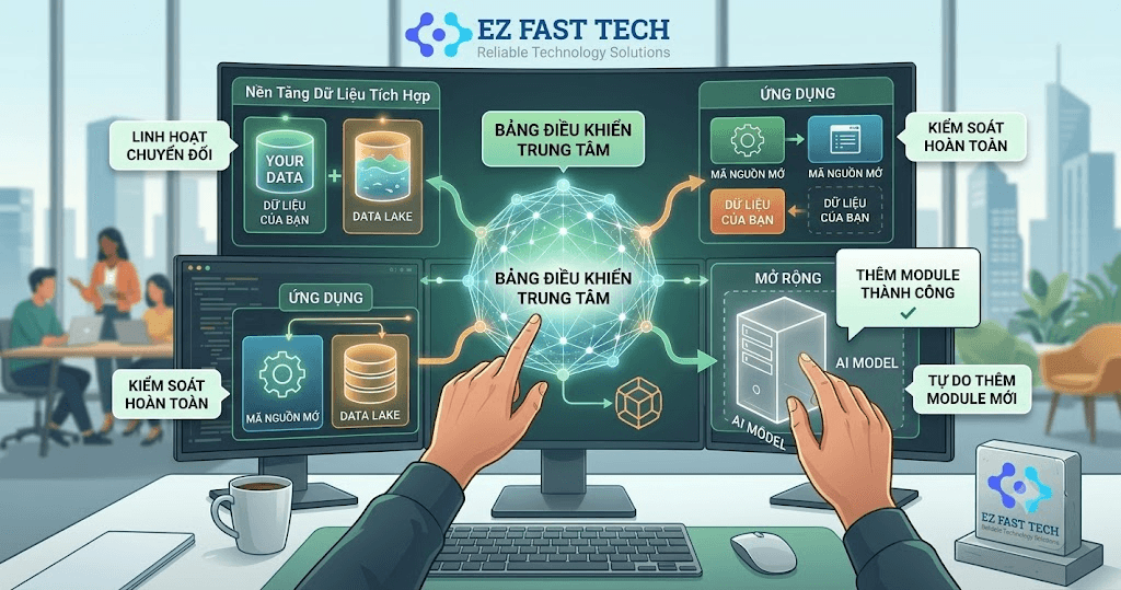 Thuê Công Ty Phần Mềm: Làm Sao Để Không Bị Phụ Thuộc Công Nghệ? 7 EZ Fast Tech Thiết kế website & phần mềm - Thuê Công Ty Phần Mềm: Làm Sao Để Không Bị Phụ Thuộc Công Nghệ?