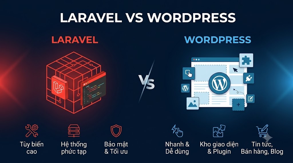 Kiến Trúc Nền Tảng: Nên Dùng Laravel Hay WordPress? 4 laravel vs wordpress